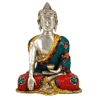 Boeddha Shakyamuni met Mozaïek Decoratie (20 cm)