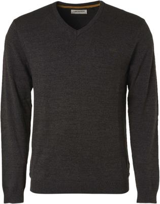 Pullover v-neck 2 color dark grey