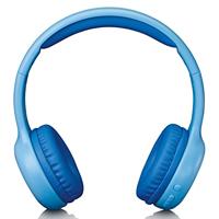 Lenco HPB-110 Bluetooth-headset voor kinderen - Bluetooth 5.0-85 dB - Volumelimiet - Ingebouwde 250mAh batterij - Handsfree-functie - Micro USB - Opvouwbaar - Met Stickers - Blauw