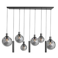 Steinhauer Eettafel hanglamp Bollique zwart met rookglas 3798ZW