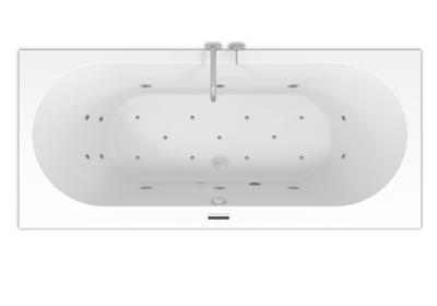 Riho Carolina Easypool ligbad 180x80cm met whirlpool systeem 6+4+2 hydro en 12 aero jets Riho Carolina Easypool ligbad 180x80cm met whirlpool systeem 6+4+2 hydro en 12 aero jets