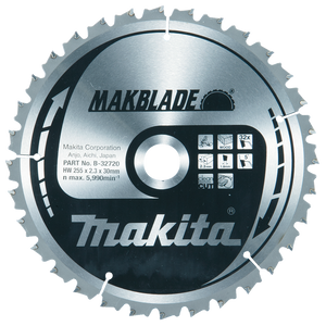 Makita Accessoires Afkortzaagblad Hout | Makblade 255x30x2,3 32T 5g - B-32720 B-32720