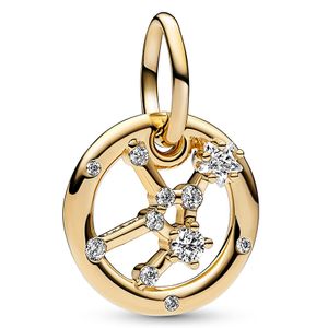 Pandora 762715C01 Hangbedel Maagd Zodiac zilver-zirconia goudkleurig-wit