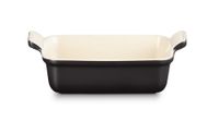 Le Creuset Ovenschaal Heritage - Ebbenzwart - 19 x 14 cm / 1.1 liter - thumbnail