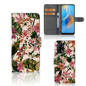 OPPO A74 4G Hoesje Flowers