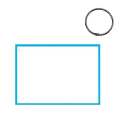 Verhaak flashcard met clipring blanco A7 papier wit/blauw 50 stuks Verhaak flashcard met clipring blanco A7 papier wit/blauw 50 stuks