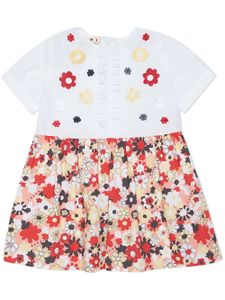 Marni Kids robe fleurie à manches courtes - Blanc