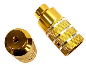 HZB asverlengers/pegs BMX Freestyle 110 mm staal goud 2 stuks