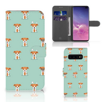 Samsung Galaxy S10 Plus Telefoonhoesje met Pasjes Pups - thumbnail