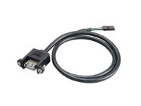 Akasa USB-kabel USB 2.0 Shrouded header 4-polig, USB-A bus 0.60 m Zwart Schroefbaar, Vergulde steekcontacten, UL gecertificeerd AK-CBUB06-60BK