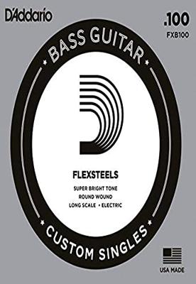 D'Addario FXB100 Lange Schaal Flex Steels Basgitaar Enkele String