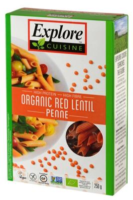 Explore Cuisine Biologische Rode Linzen Penne 250 Gram