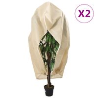 Plantenhoezen met ritssluiting 2 st 70 g/m 1,2x1,8 m