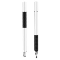 2-in-1 Universele Capacitieve Touchscreen Stylus Pen - 2 St. - Zilver - thumbnail