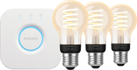 Philips Hue Filament White Ambiance Standaard 3-Pack + Bridge