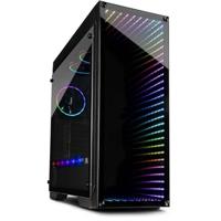 Inter-Tech X-908 Infini2 Tower zwart pc-behuizing (Tower, PC, Zwart, ATX, ITX, Micro ATX, Mini-ITX, Rood/Groen/Blauw, Behuizingsventilator)