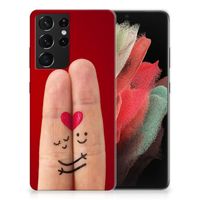 Samsung Galaxy S21 Ultra Silicone Back Cover Liefde - Origineel Romantisch Cadeau