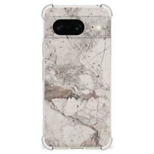 Google Pixel 8 Anti-Shock Hoesje Marmer Beige