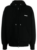 CROQUIS hoodie zippé à logo imprimé - Noir - thumbnail