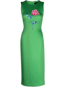 Cynthia Rowley robe mi-longue sans manches à fleurs - Vert