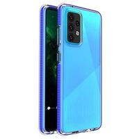 Spring Series Samsung Galaxy A52 5G, Galaxy A52s TPU Hoesje - Doorzichtig / Donkerblauw