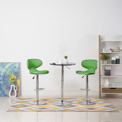 vidaXL Barkrukken 2 st kunstleer groen