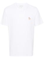 Maison Kitsuné T-shirt met patch - Wit