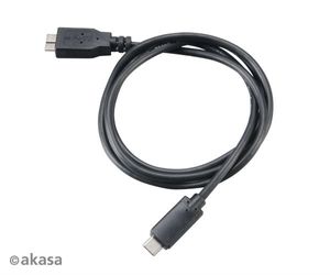 Akasa C/micro-B, 1m USB-kabel USB 3.2 Gen 2 (3.1 Gen 2) USB C Micro-USB B Zwart