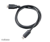 Akasa C/micro-B, 1m USB-kabel USB 3.2 Gen 2 (3.1 Gen 2) USB C Micro-USB B Zwart - thumbnail