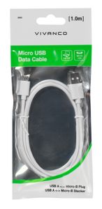 Vivanco USB-kabel USB 2.0 USB-A stekker, USB-micro-B stekker 1.00 m Wit 39451