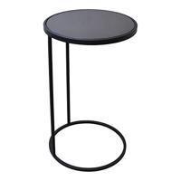 LOFT42 Nova bijzettafel - Rond - Zwart - Marmer