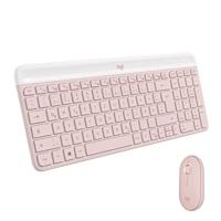 Logitech MK470 Dun, Draadloos Toetsenbord- en Muis Combo - Moderne, Compacte Lay-out, Ultra Stil, 2.4 GHz USB-ontvanger, Plug-and-Play-connectiviteit - Duitse QWERTZ indeling - Roze