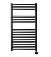 Sanicare elektrische design radiator 60x112cm zwart met thermostaat rechts chroom - thumbnail