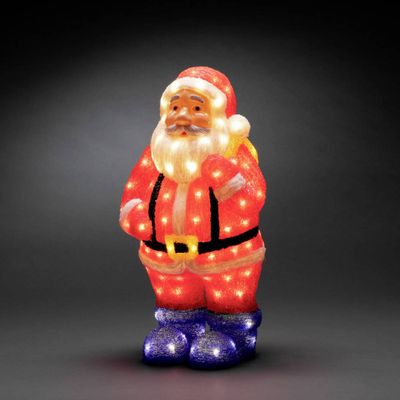 Konstsmide 6247-103 Acryl figuur Energielabel: G (A - G) Kerstman Warmwit LED Rood