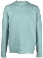 Jil Sander pull en laine à col montant - Bleu