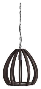 Light & Living Hanglamp Barsia Mangohout, 40cm - Donkerbruin