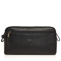 dR Amsterdam Leren Toilettas Icon Zwart