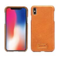 Pierre Cardin - echt lederen backcover hoes - iPhone XS Max - Cognac