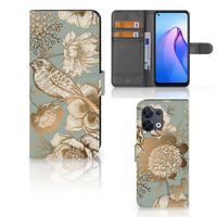 Hoesje voor OPPO Reno8 Vintage Bird Flowers - thumbnail