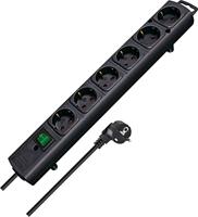 Brennenstuhl Comfort Line verlengkabel 4-voudig (met schakelaar 2 m kabel en extra brede afstandseenheid Kleur: wit, zwart, 1153300