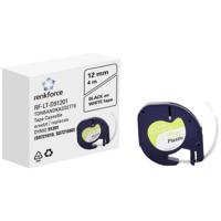 Labeltape Renkforce RF-LT-D91201 Compatibel vervangt DYMO LT - 91201 12 mm Tapekleur: Wit Tekstkleur: Zwart 4 m