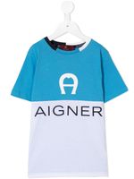 Aigner Kids t-shirt bicolore - Bleu - thumbnail