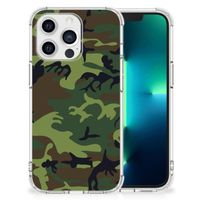 Apple iPhone 13 Pro Doorzichtige Silicone Hoesje Army Dark