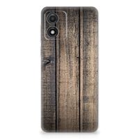 Motorola Moto E13 Bumper Hoesje Steigerhout