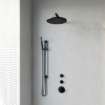 Doucheset Brauer Inbouw Rond Zwart 30cm Hoofddouche Wandarm Staafhanddouche Glijstang Doucheset Brauer Inbouw Rond Zwart 30cm Hoofddouche Wandarm Staafhanddouche Glijstang