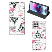 Motorola Moto G100 Hoesje maken Flamingo Triangle - thumbnail