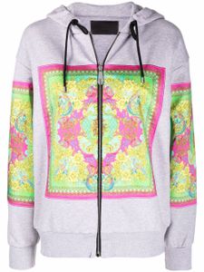 Philipp Plein hoodie à imprimé New Baroque - Gris