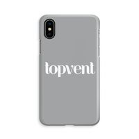 Topvent Grijs Wit: iPhone X Volledig Geprint Hoesje