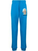 Moschino pantalon de jogging en coton à logo imprimé - Bleu - thumbnail