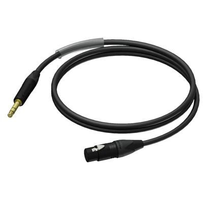 Procab PRA723/1.5 verloopkabel 1x stereo jack naar 1x XLR female met Neutrik-pluggen 1,5m Procab PRA723/1.5 verloopkabel 1x stereo jack naar 1x XLR female met Neutrik-pluggen 1,5m